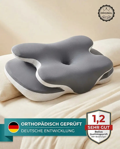 Orthopädisches Nackenkissen mit Memory-Schaum – Geruchsneutral, für Seiten-, Rücken- und Bauchschläfer