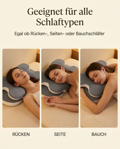 Orthopädisches Nackenkissen mit Memory-Schaum – Geruchsneutral, für Seiten-, Rücken- und Bauchschläfer